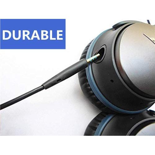 Cable de Reemplazo con Micrófono para Auriculares Bose QC25 QC35 - 140cm Negro