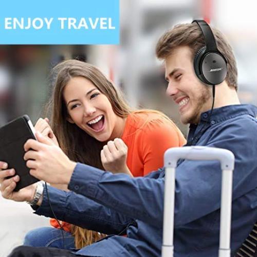 Cable de Reemplazo con Micrófono para Auriculares Bose QC25 QC35 - 140cm Negro