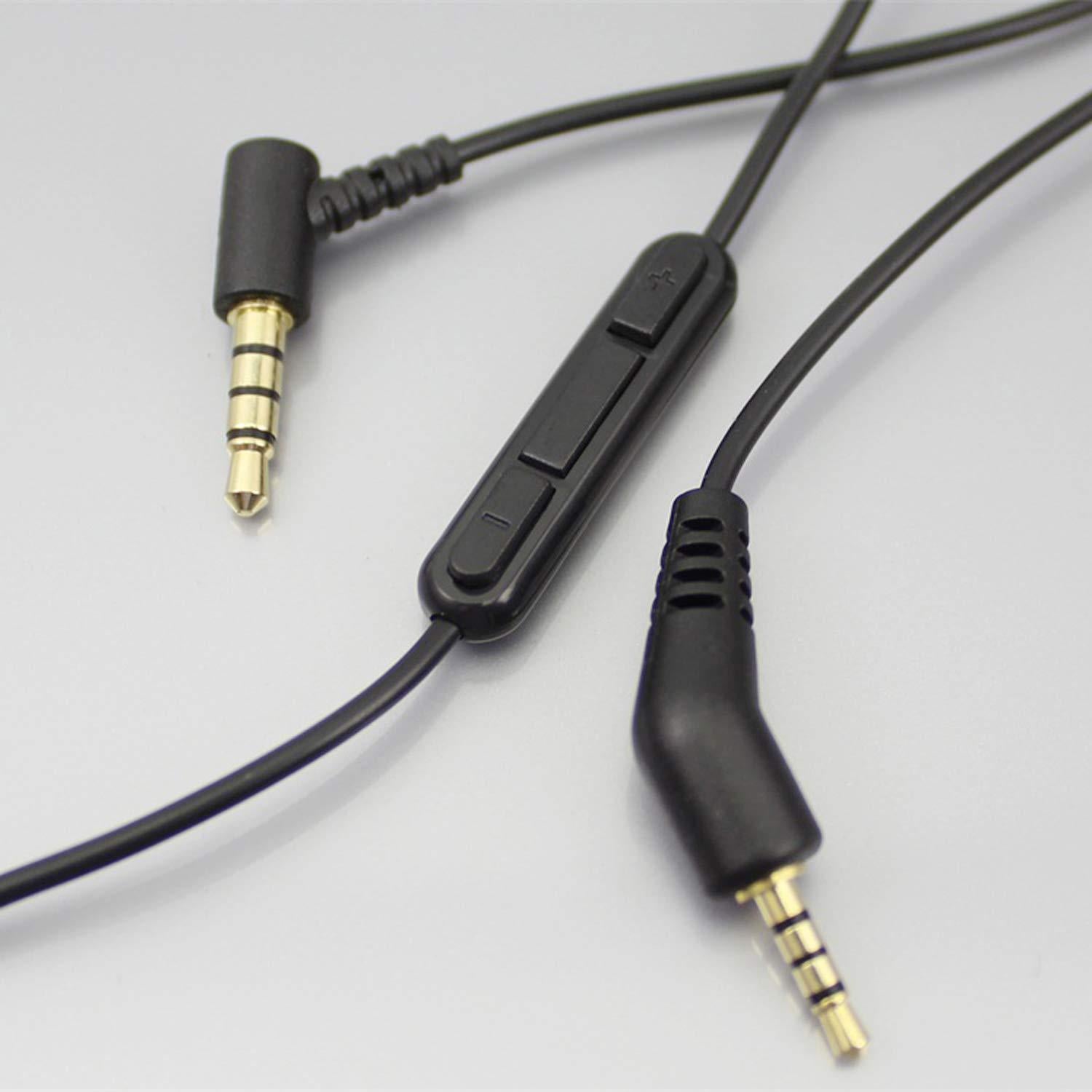 Replacement Audio Cable Cord Line Compatible with for Bose QC3 QuietComfort 3 Headphones Inline Mic Remote Volume Control for iOS Android System