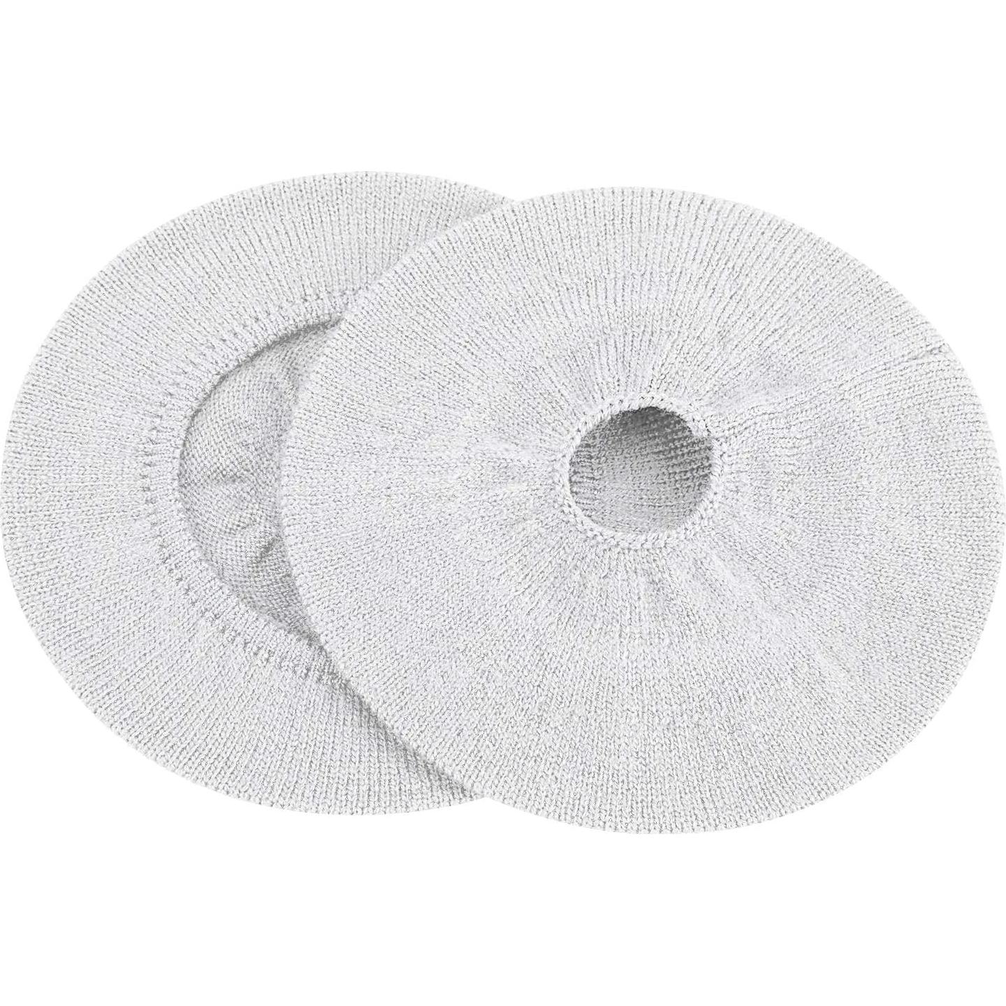 Earpads Sweater Cover Protectors with Stretchable Knit Fabric for Beats Studio 3/2 Bose QC35 25 15 Headphones and Other Headsets with 3-4 Inch Ear Cushions [ 2 Pairs ] (White)