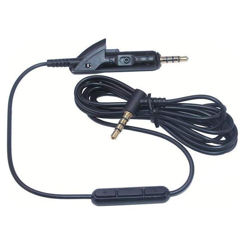 Replacement Extension Audio Cable Cord with Mic Volume Control Fit for Bose QuietComfort 15 QC15 QC2 Headphones (Black)