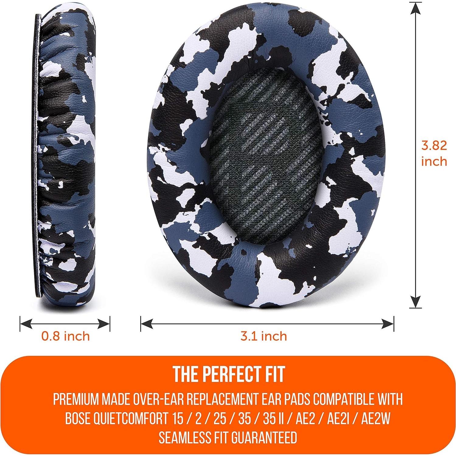 Design Pack 3 | WC Wicked Cushions Replacement Ear Pads for Bose QuietComfort 35 (QC35) & QuietComfort 35ii (QC35ii) Headphones & More - Improved Comfort & Durability