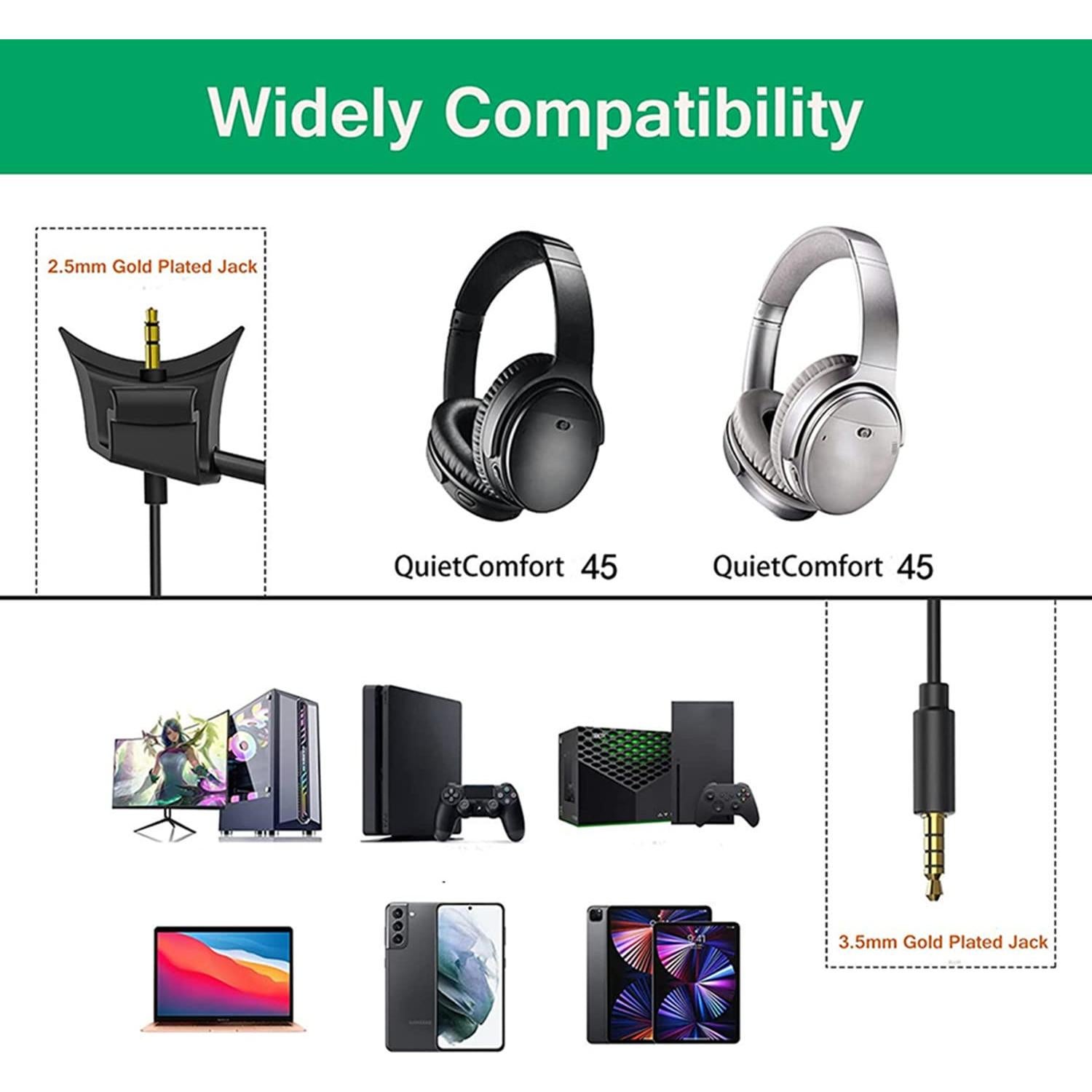 Cable de Micrófono Gaming Koffmon QC45 con Control de Volumen