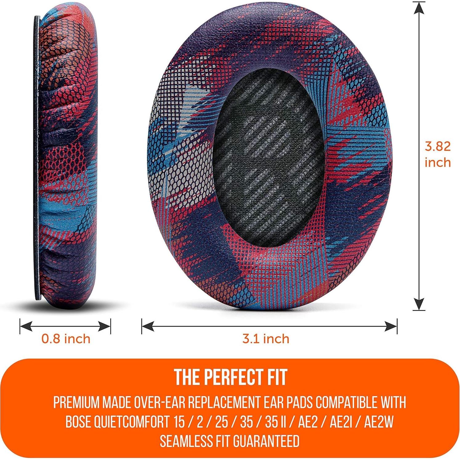 Design Pack 1 | WC Wicked Cushions Replacement Ear Pads for Bose QuietComfort 35 (QC35) & QuietComfort 35ii (QC35ii) Headphones & More - Improved Comfort & Durability