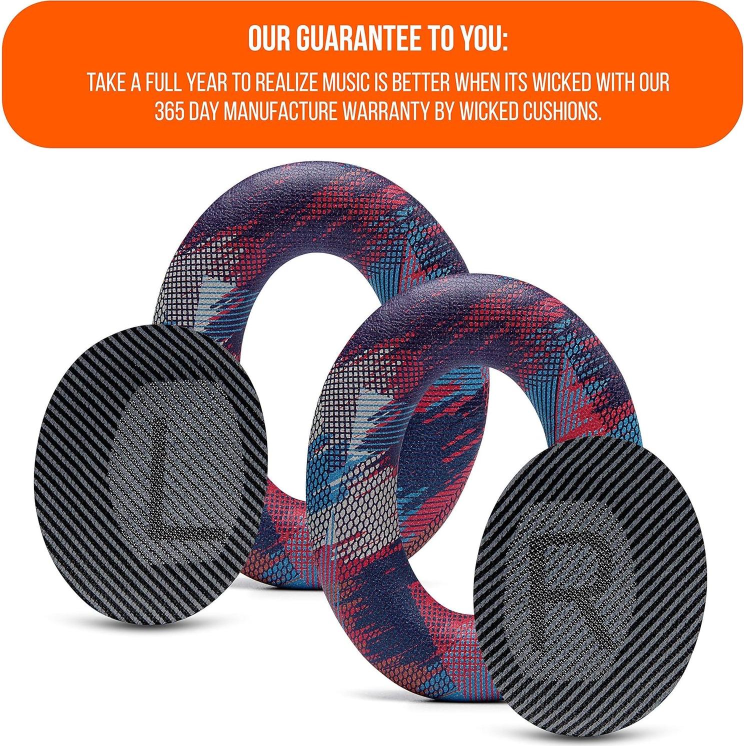 Design Pack 1 | WC Wicked Cushions Replacement Ear Pads for Bose QuietComfort 35 (QC35) & QuietComfort 35ii (QC35ii) Headphones & More - Improved Comfort & Durability