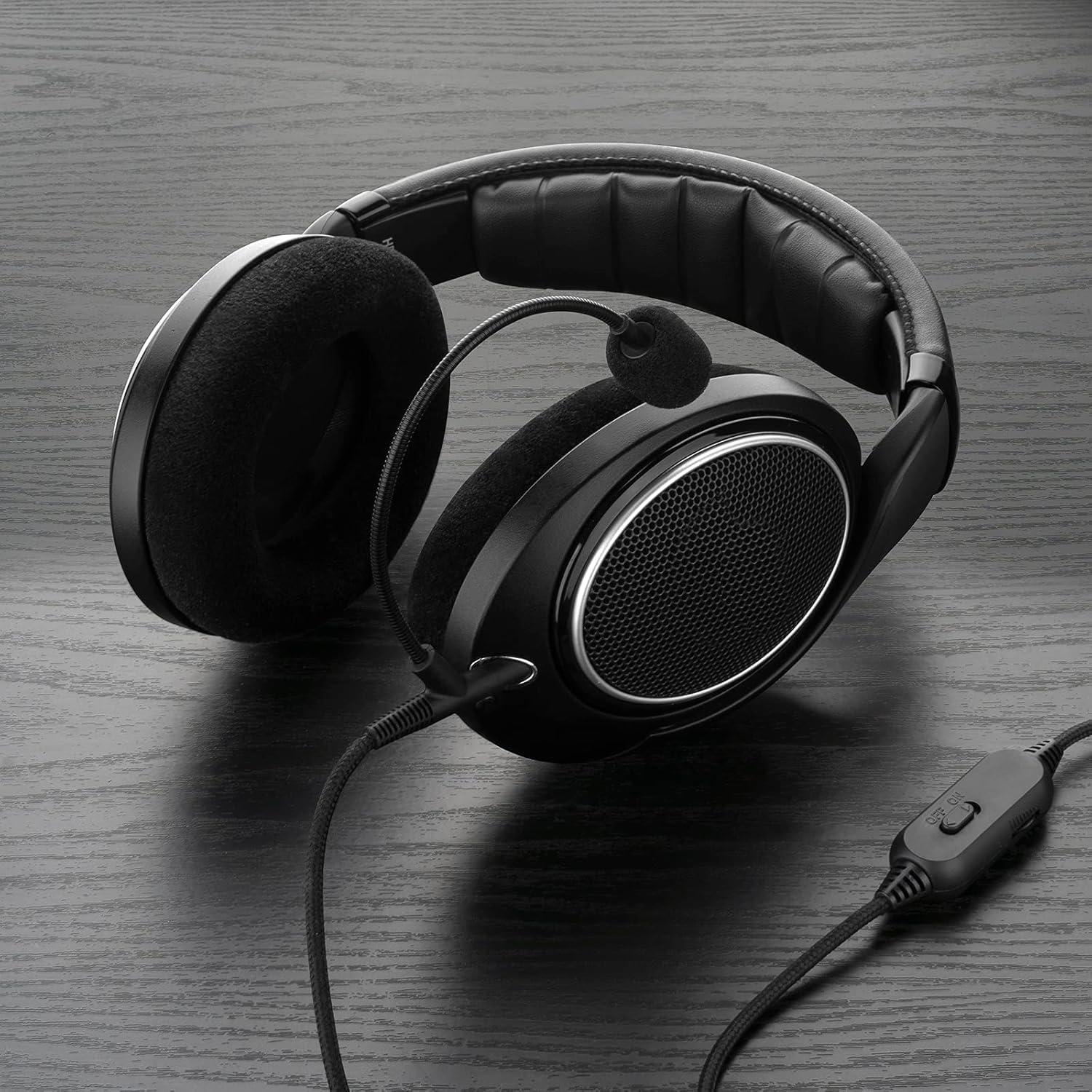 Cable de micrófono Geekria 1.7m para Sennheiser HD 620S/599/598