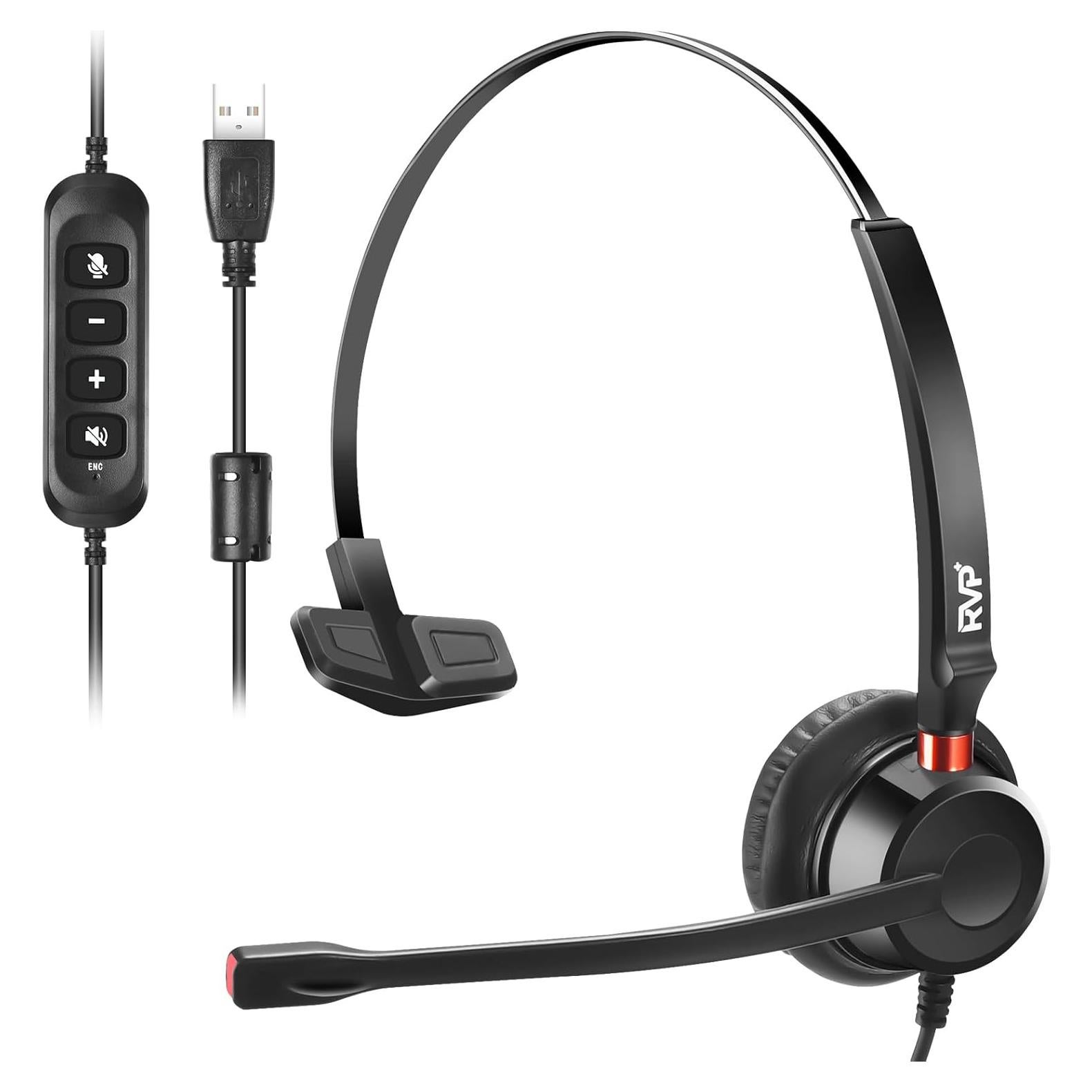 Auricular USB RVP+ con micrófono y cancelación de ruido