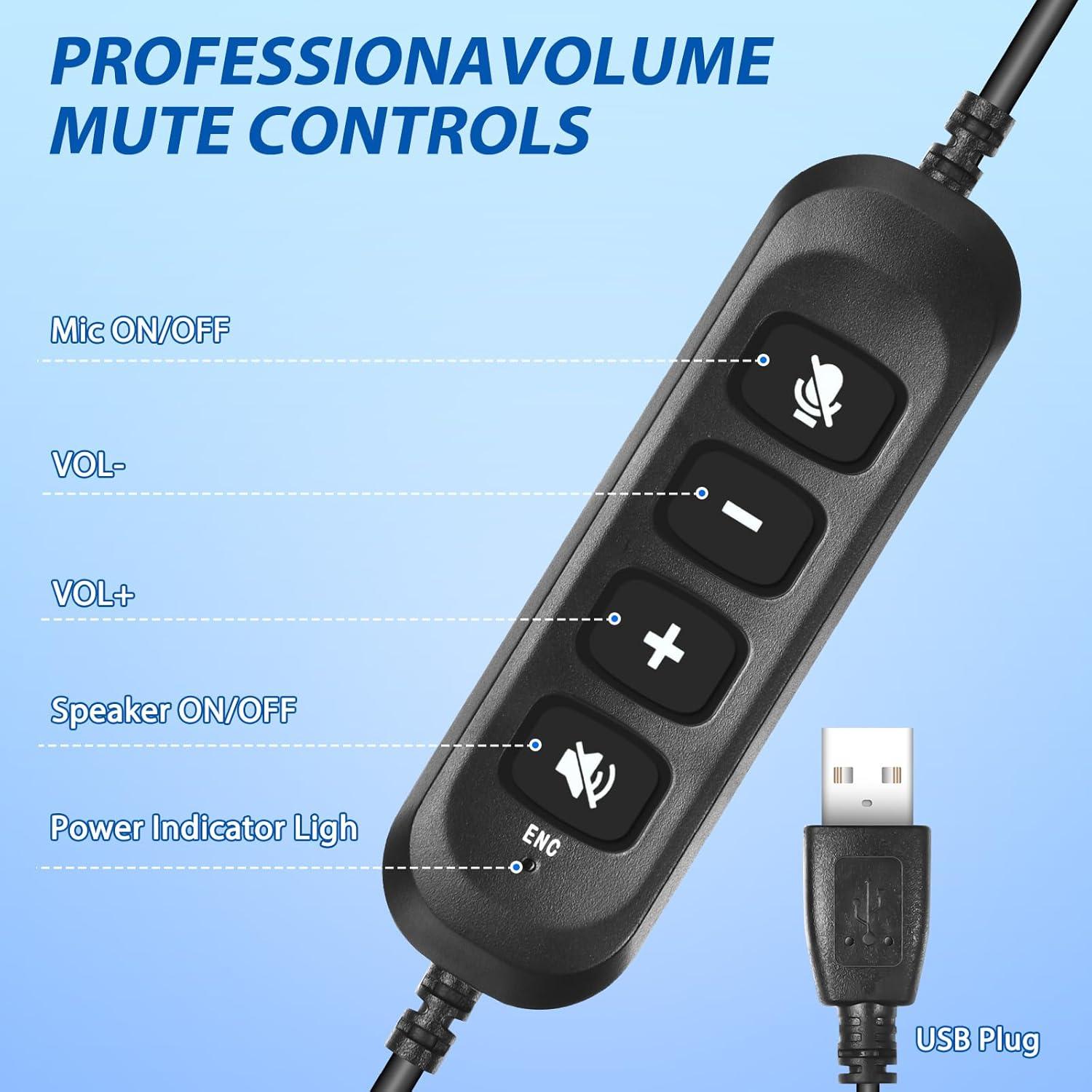 Auricular USB RVP+ con micrófono y cancelación de ruido