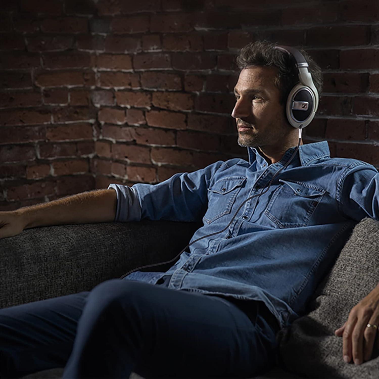 Cable de extensión de audio 2m LearSoon para Sennheiser HD598