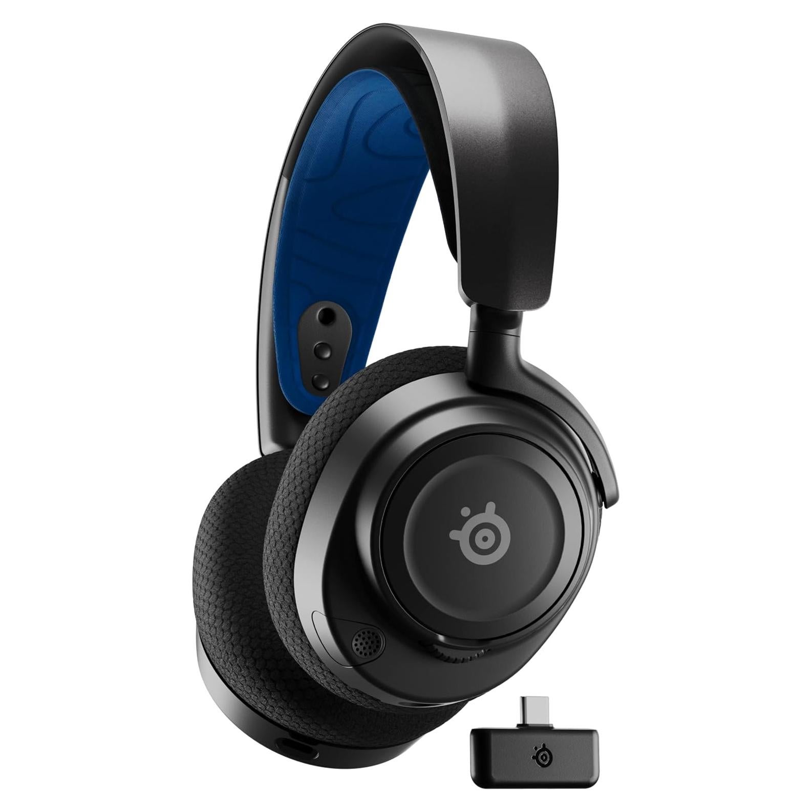 SteelSeries Arctis Nova 7P Wireless Multi-Platform Gaming & Mobile Headset — Simultaneous Wireless 2.4GHz & Simultaneous Bluetooth — 38Hr Battery — USB-C — PS, PC, Switch, Mobile (Renewed)