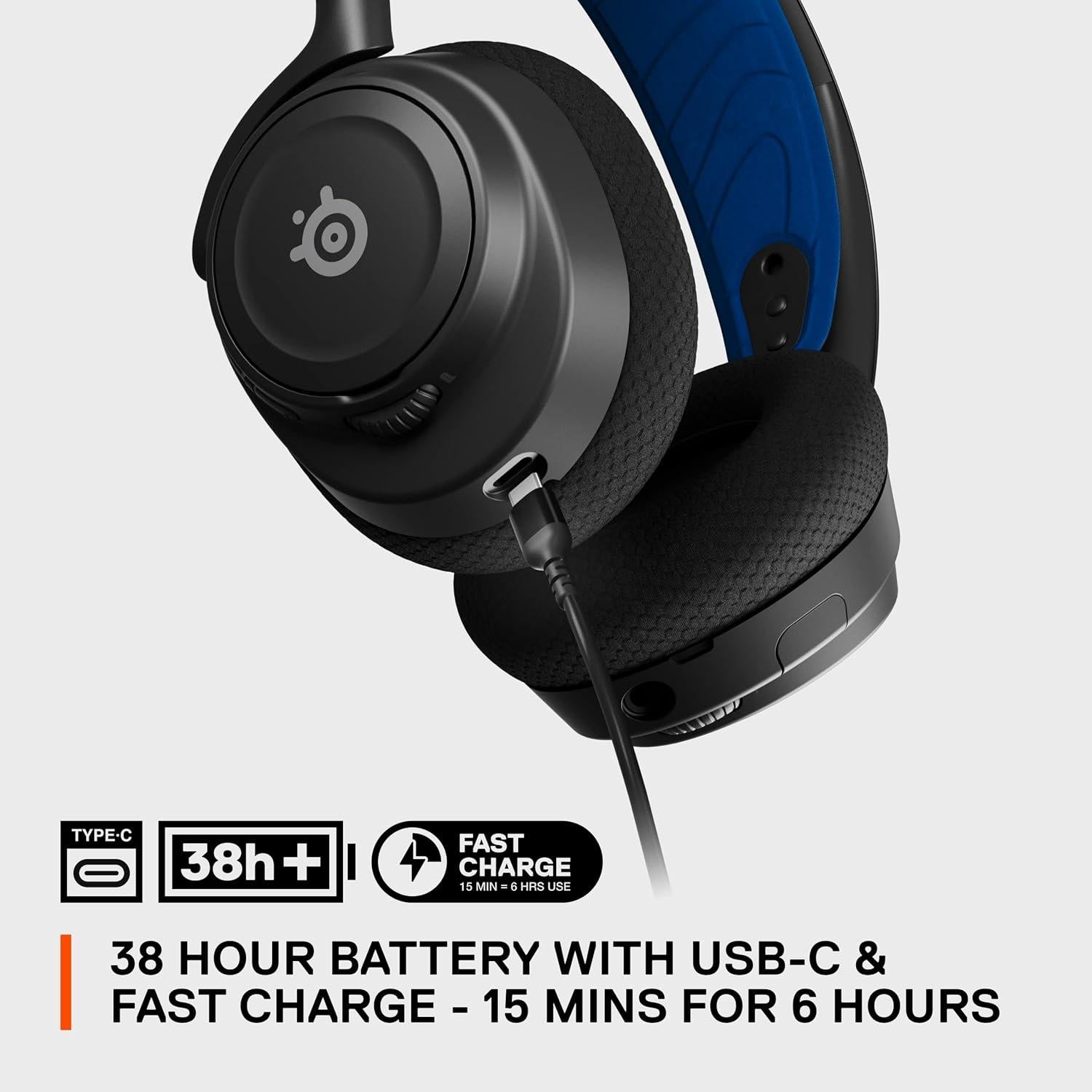 SteelSeries Arctis Nova 7P Wireless Multi-Platform Gaming & Mobile Headset — Simultaneous Wireless 2.4GHz & Simultaneous Bluetooth — 38Hr Battery — USB-C — PS, PC, Switch, Mobile (Renewed)