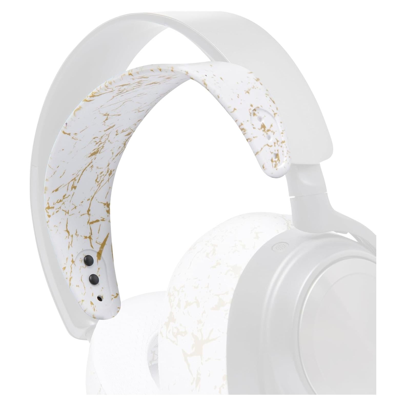WC HeadbandZ Arctis Nova - Upgraded Silicone Headband for Arctis Nova Headsets by Wicked Cushions - Enhanced Flexibility, Comfort, and Style with Matching Earpad Designs| Gold Marble