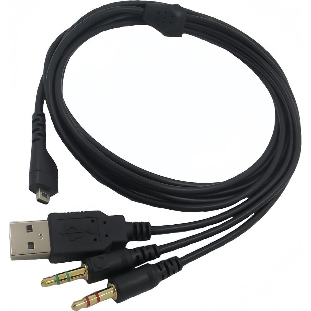 Cable de Audio USB de 2m para Auriculares SteelSeries Arctis 3/5/7/Pro