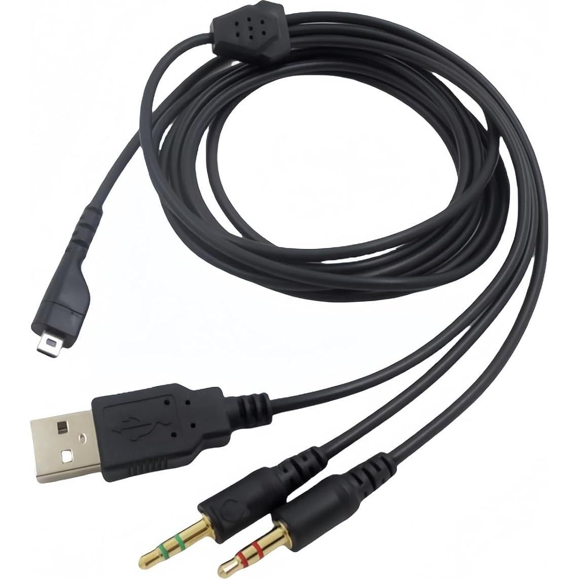 Cable de Audio USB de 2m para Auriculares SteelSeries Arctis 3/5/7/Pro