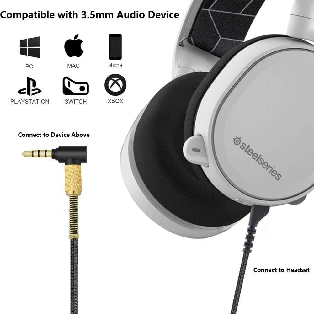 Cable de Audio de Reemplazo Vcddom 2m para Arctis 3/5/7/Pro