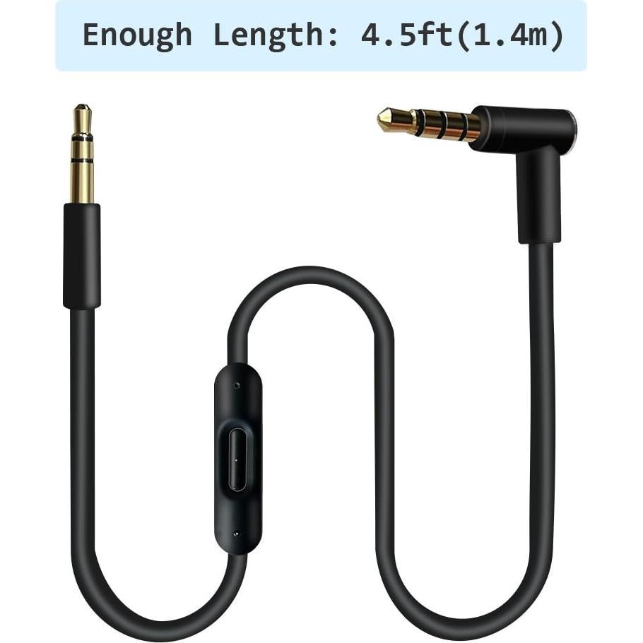 Cable de Audio AUX Reemplazo para Beats Studio/Solo/Pro - 1.4m