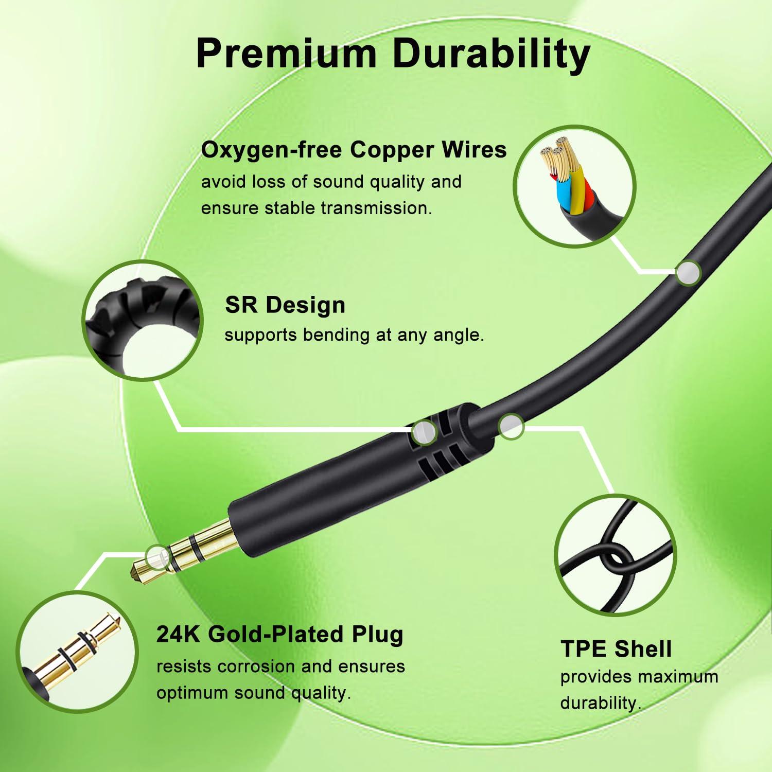 Cable de Audio 3.5mm Weatwo para Auriculares Beats y Sony