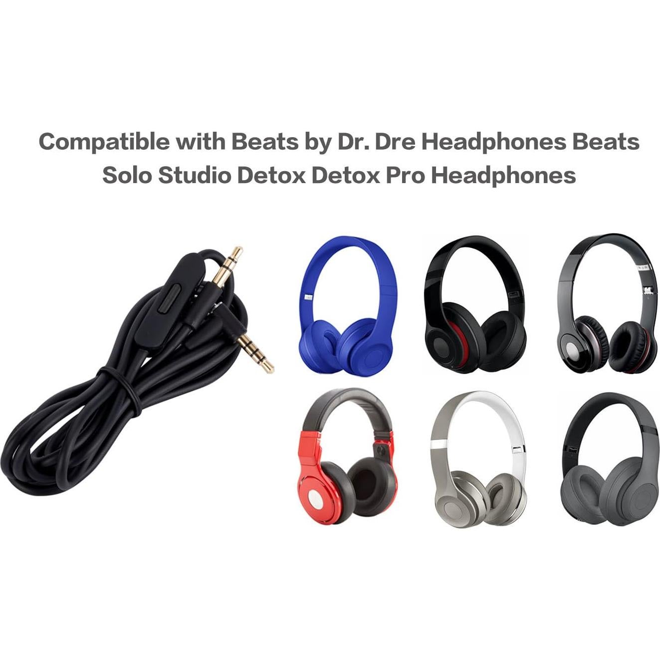 Cable de audio 3.5mm UNCLE LIGHT para auriculares Beats Solo