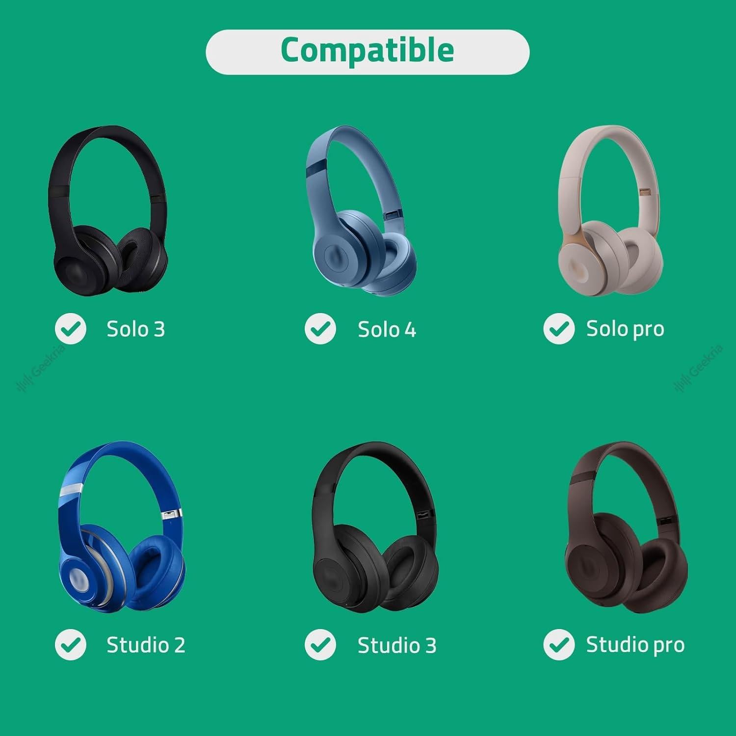 Audio Cable with Mic Compatible with Beats Studio Pro/3/2, Solo 4/3/2, Mixr Cable, 3.5mm Replacement Stereo Cord with Inline Microphone and Volume Control (4 ft/1.2 m)