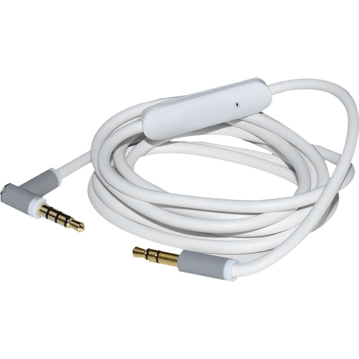 Replacement Solo 3 Audio Cable Solo 4 Cord Wire in-line Microphone and Control Compatible with Beats by Dr Dre Solo/Solo HD/Studio/Pro/Detox/Mixr/Executive/Pill Headphones (White)