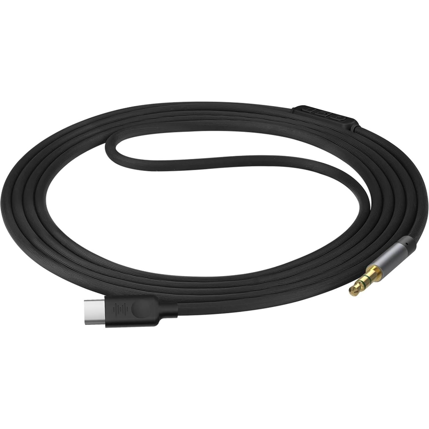 Cable USB-C a 3.5mm GEEKRIA con Micrófono y Control de Volumen 1.2m