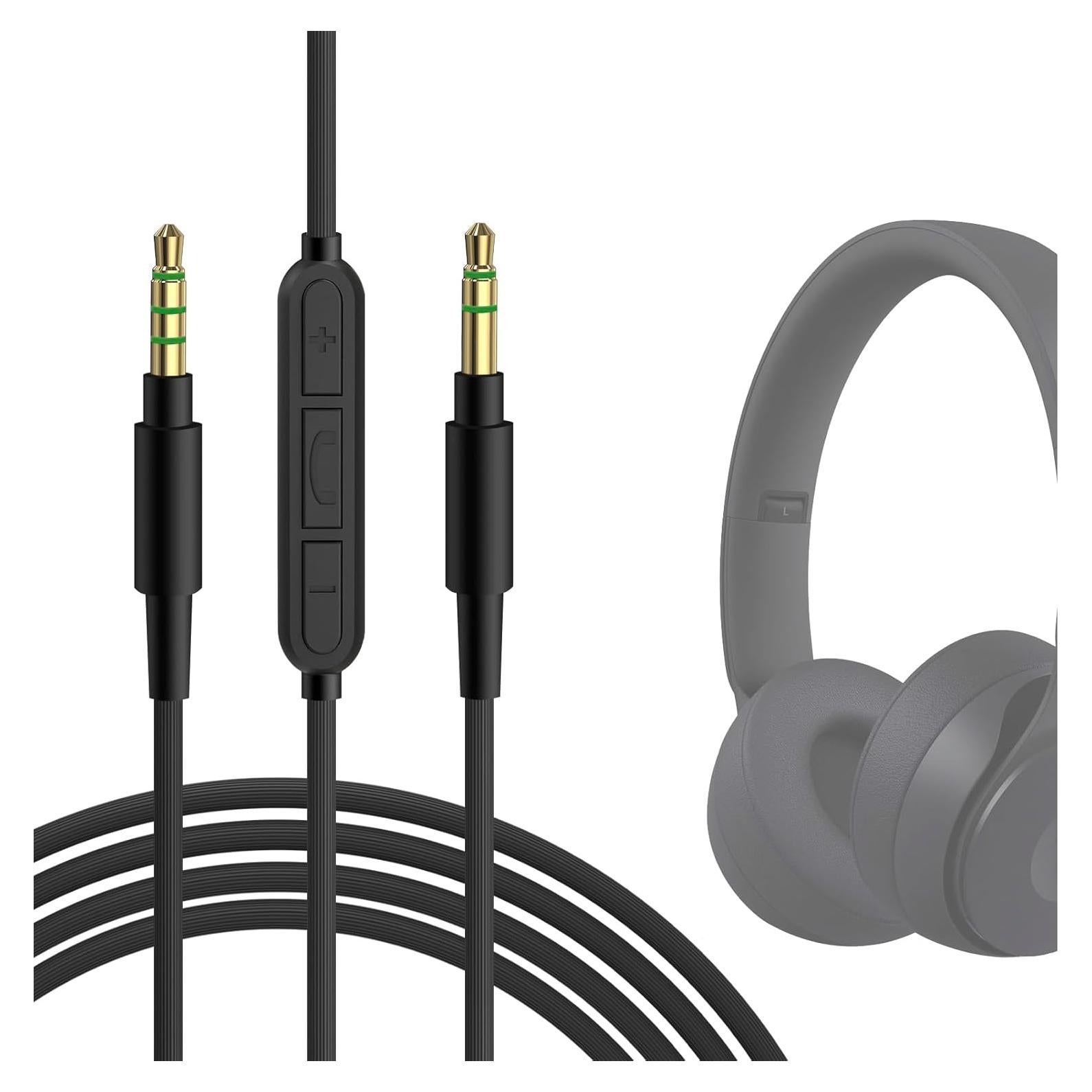 Cable de Audio Geekria 1.7m con Micrófono para Beats