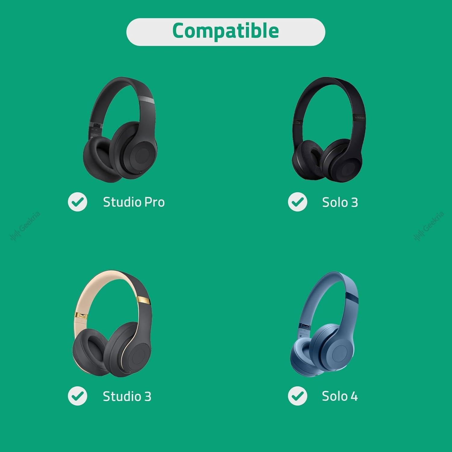 Cable de Audio Geekria 1.7m con Micrófono para Beats