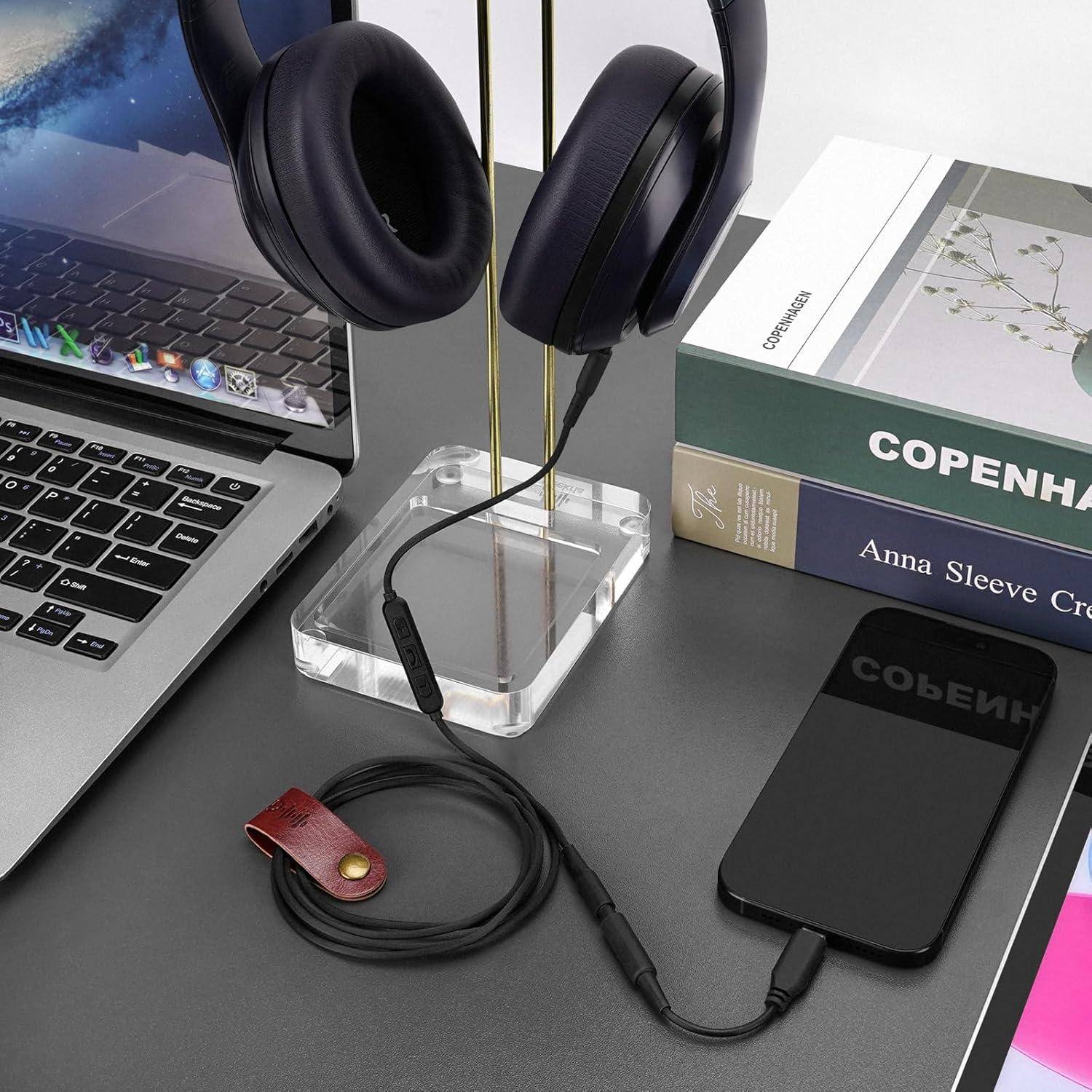 Cable de Audio Geekria 1.7m con Micrófono para Beats