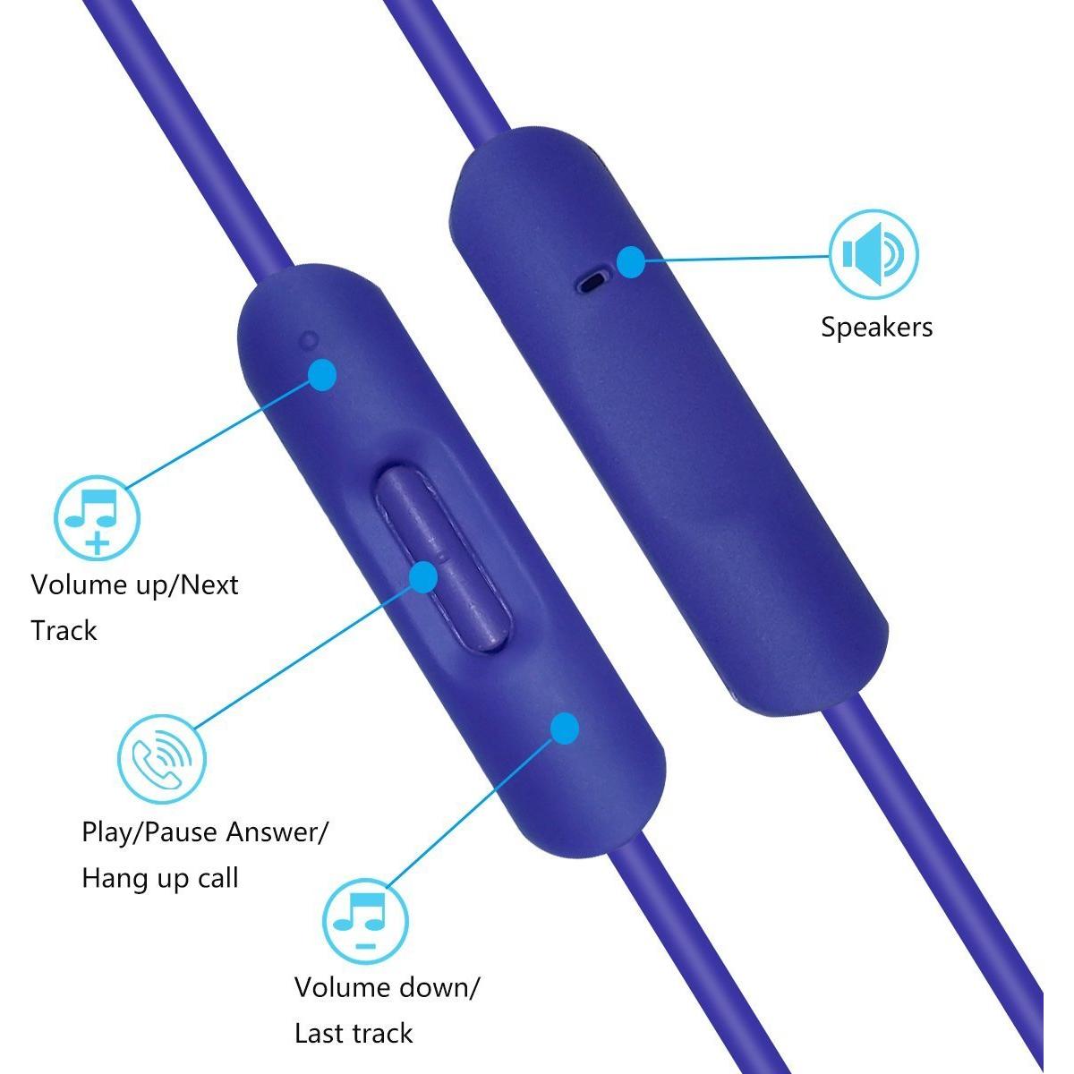 Cable de audio de extensión Sqrmekoko con micrófono 130cm púrpura