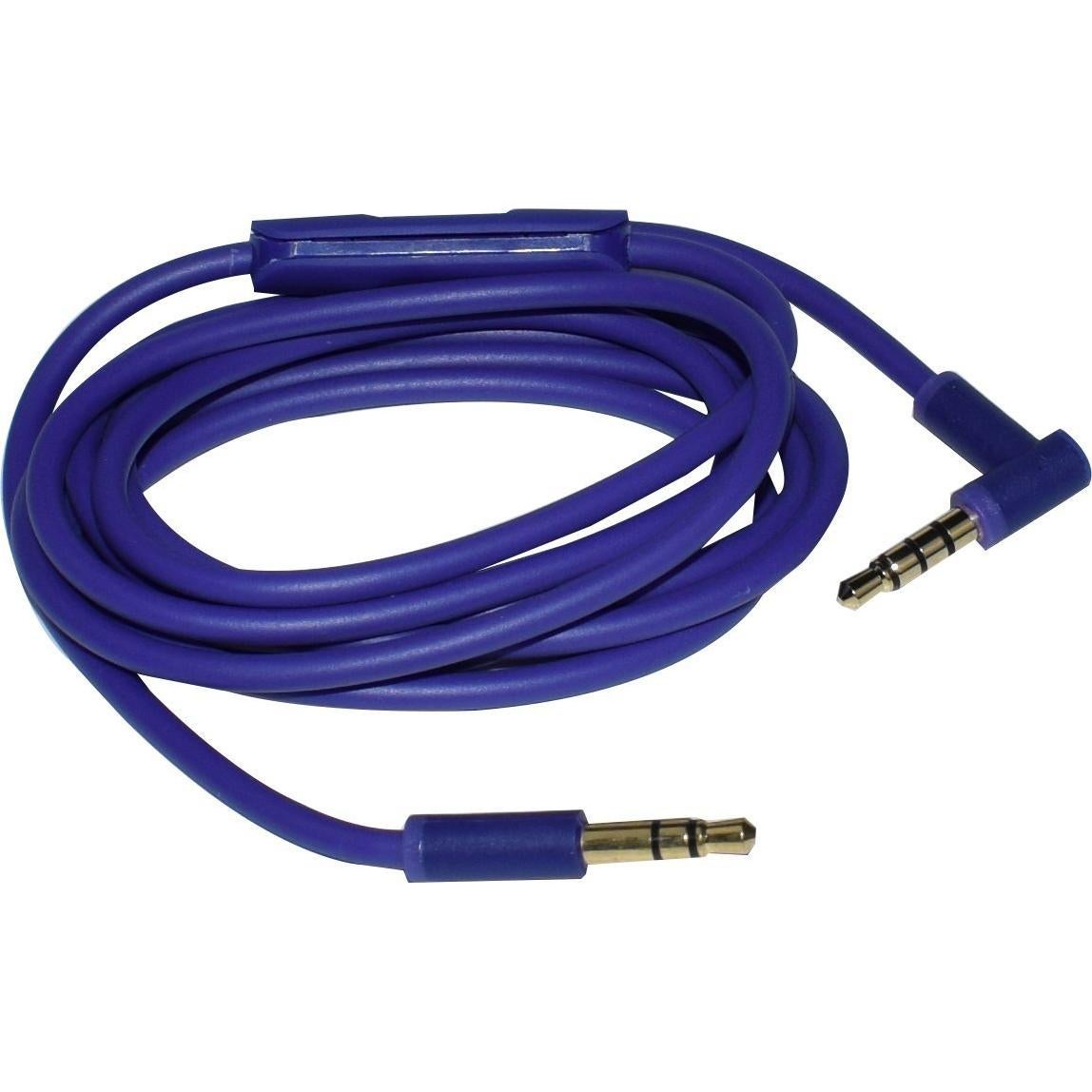Cable de audio de extensión Sqrmekoko con micrófono 130cm púrpura