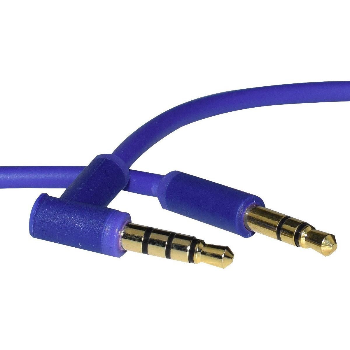 Cable de audio de extensión Sqrmekoko con micrófono 130cm púrpura