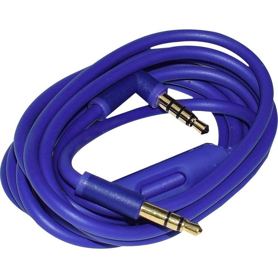 Cable de audio de extensión Sqrmekoko con micrófono 130cm púrpura
