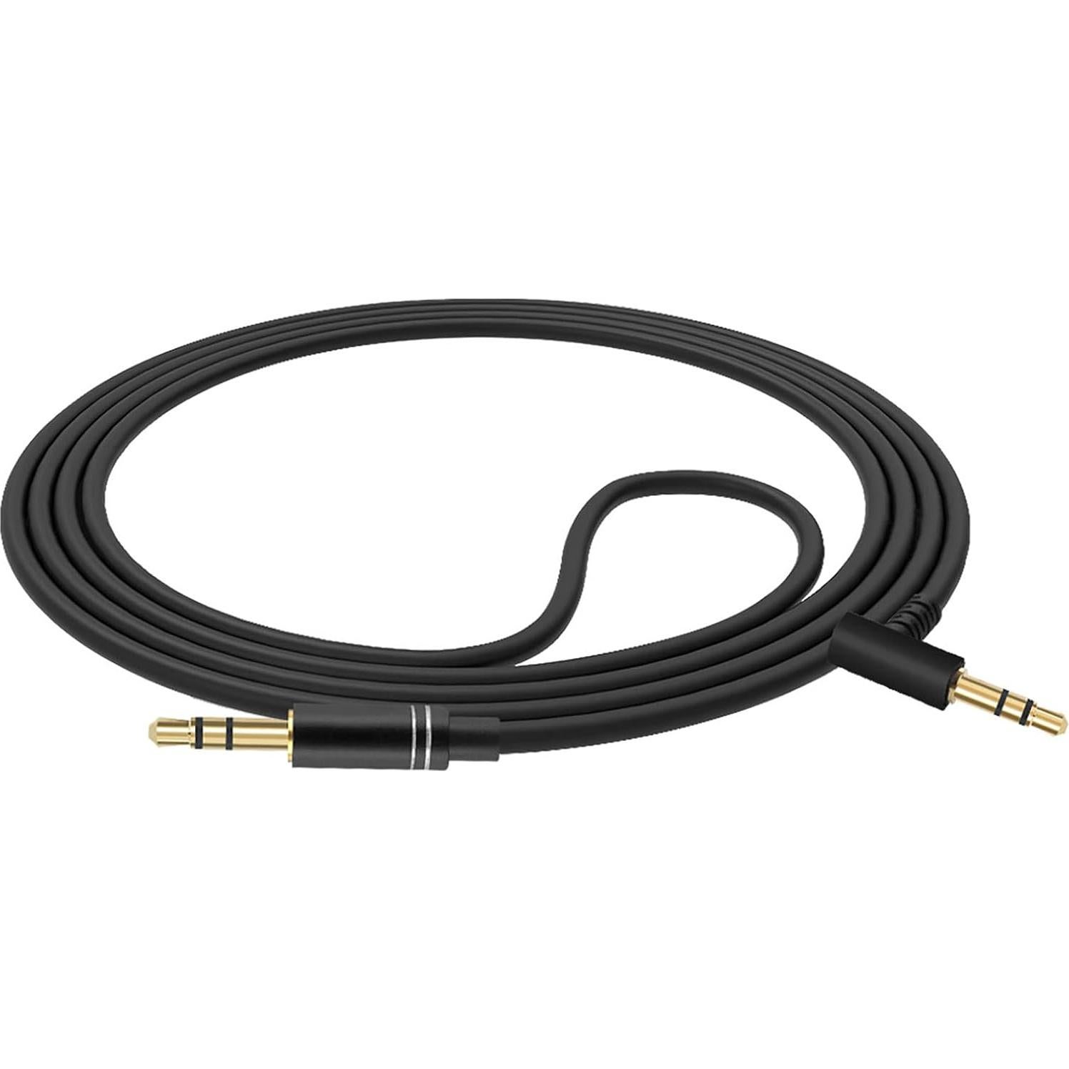 Audio Cable for Beats Studio Pro/3/2, Solo 4/3/HD/Pro, Mix Headphones, 3.5mm TRS Replacement Aux Cord (5 ft/1.5 m 2 Pack)