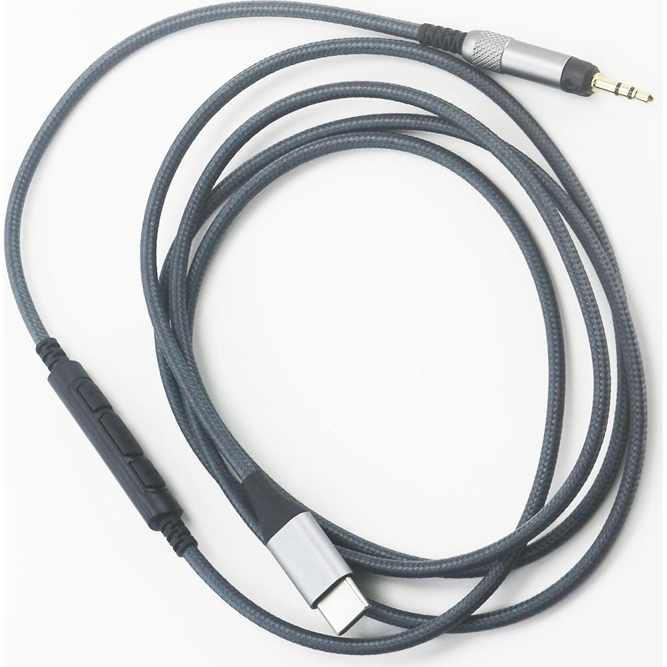 Cable de Audio USB-C NewFantasia 1.3m para Auriculares Audio Technica