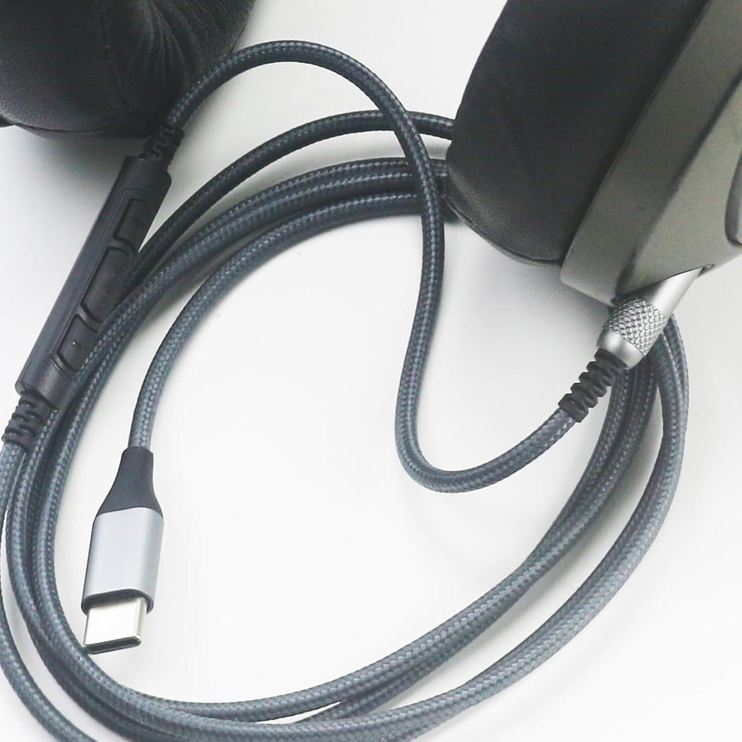 Cable de Audio USB-C NewFantasia 1.3m para Auriculares Audio Technica