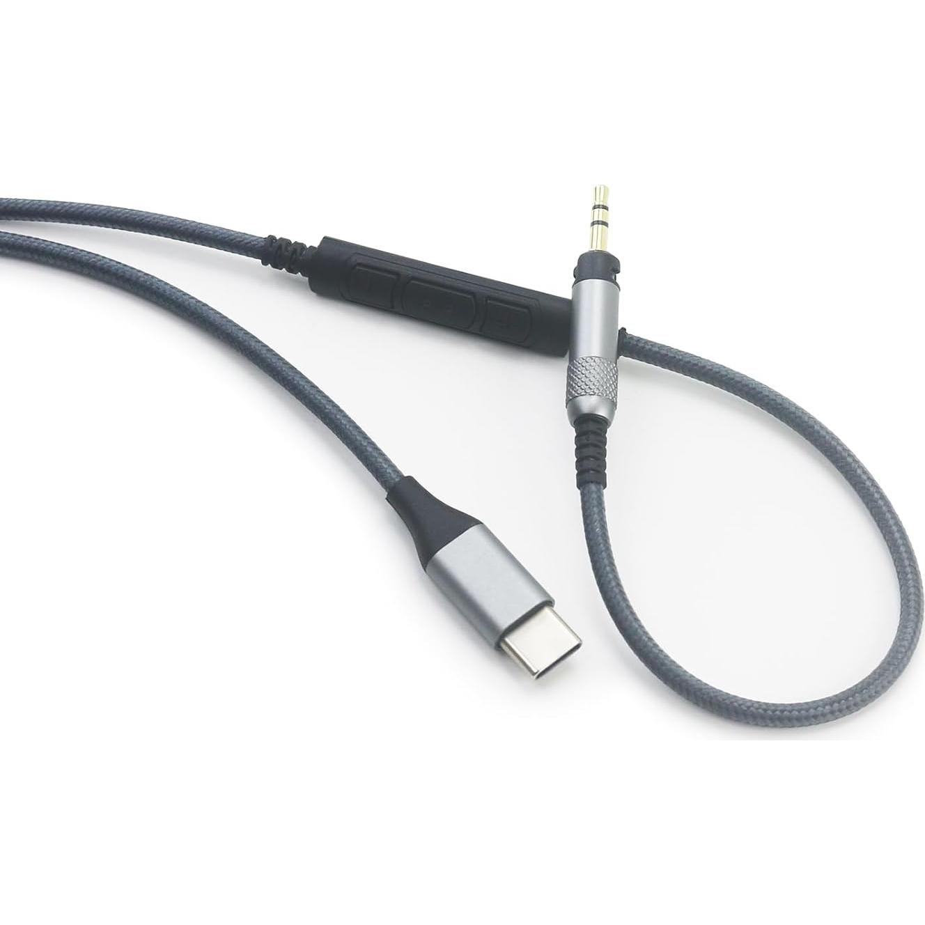 USB C to 2.5mm Audio Cable Compatible with Audio Technica ATH-M60X ATH-M50x ATH-M40x ATH-M70x Headphone, Remote Volume Mic Compatible with iPhone 15/iPad for Samsung for Oneplus Android Phone