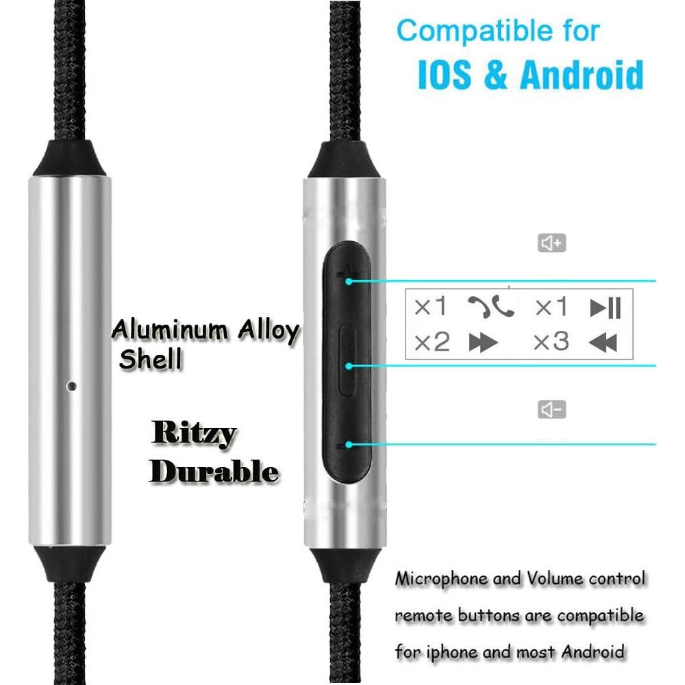 Cable Compatible for Bose QC45 QC35II QC35 QC25 Headphones Replacement Cord Upgrade Cable with Microphone Remote Compatilbe with JBL Tune 770NC/760NC/750BTNC/710BT/700BT Live 660NC/650BTNC (Black)