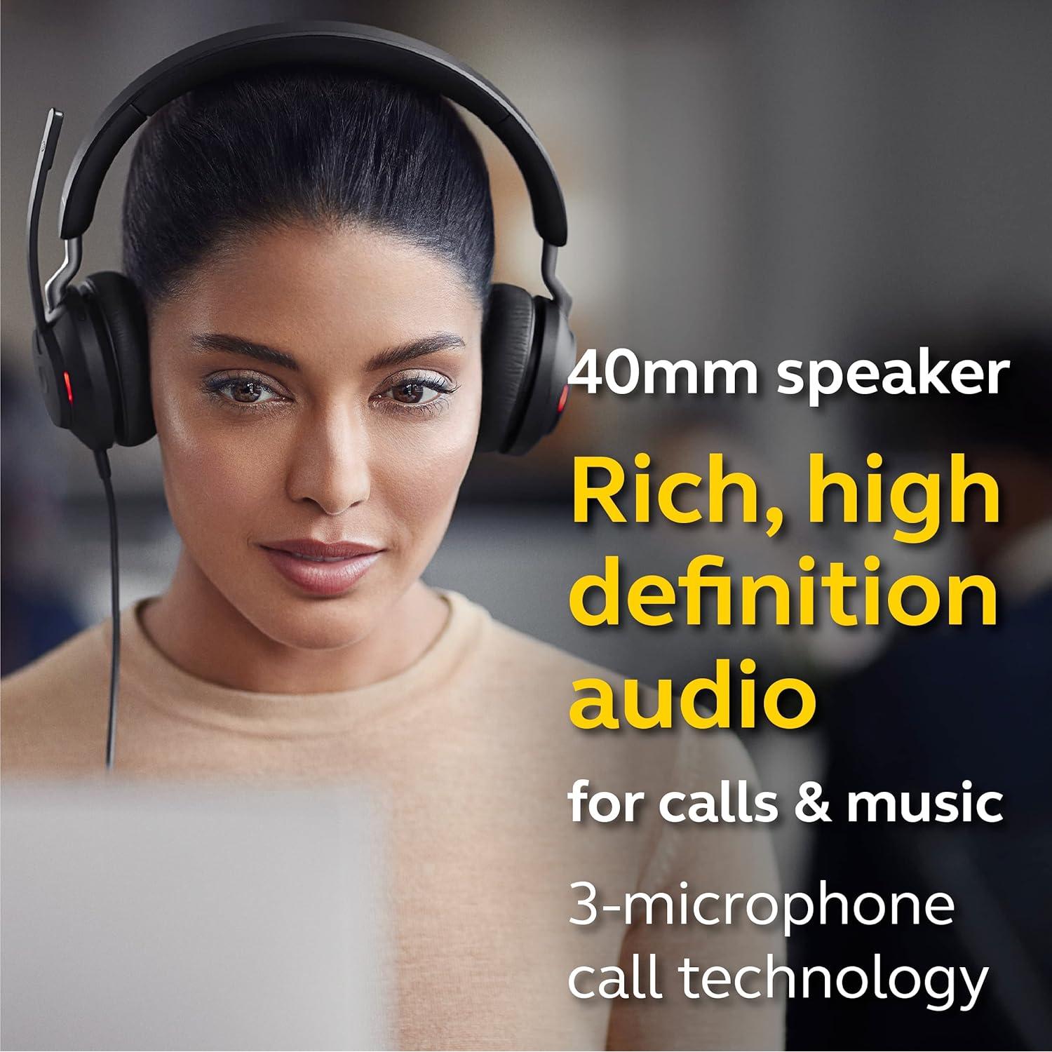 Auriculares Jabra Evolve2 40 MS Estéreo USB-A con Cancelación de Ruido