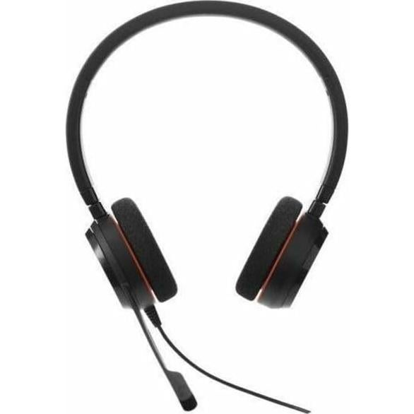 Jabra Evolve 20 Wired Headset (2025 Edition) - Dual-Ear Wired Headset for Office and Work from Home - Call Control - All Platforms - USB-C/A Connectivity - Black