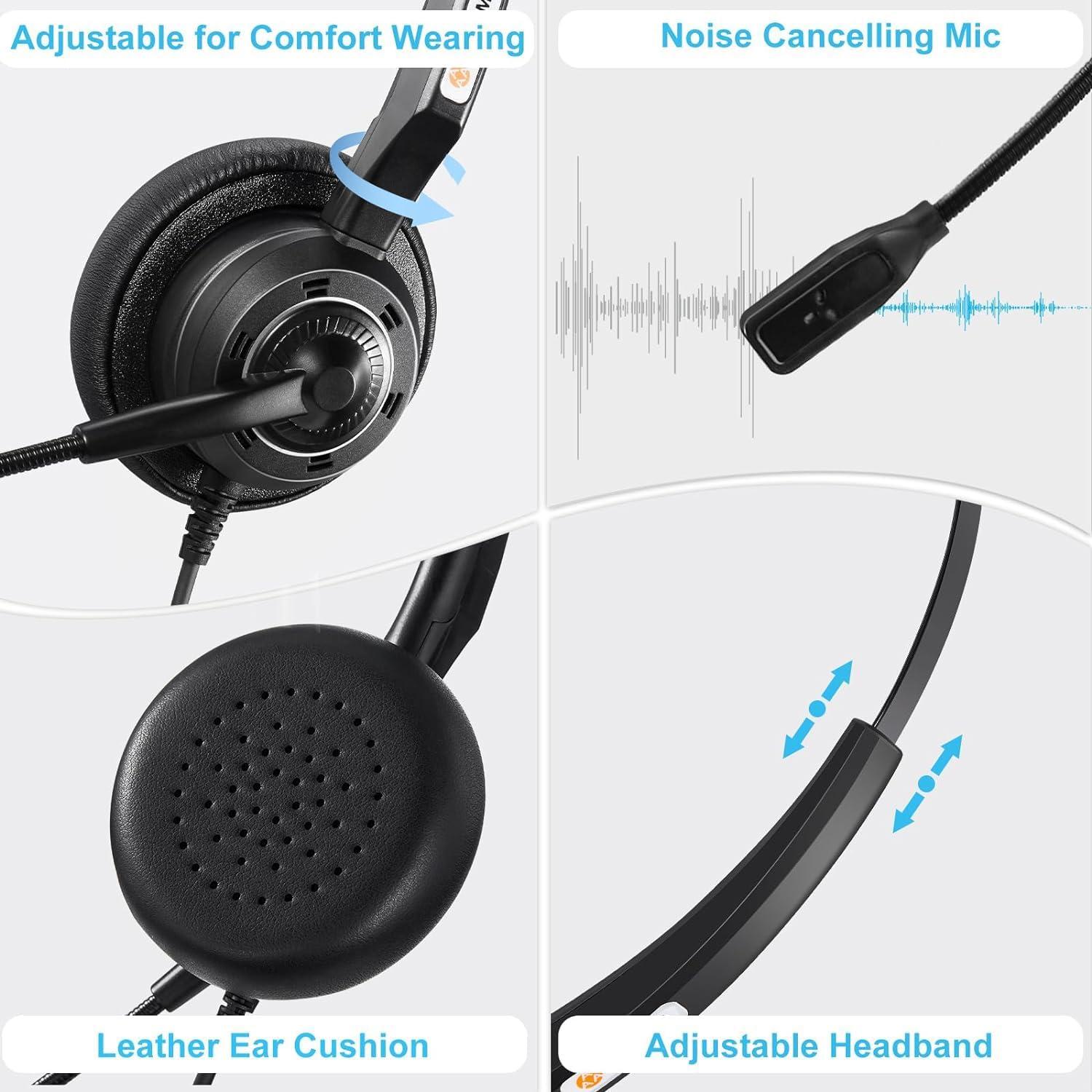Auricular USB Arama A200USB con micrófono cancelador de ruido