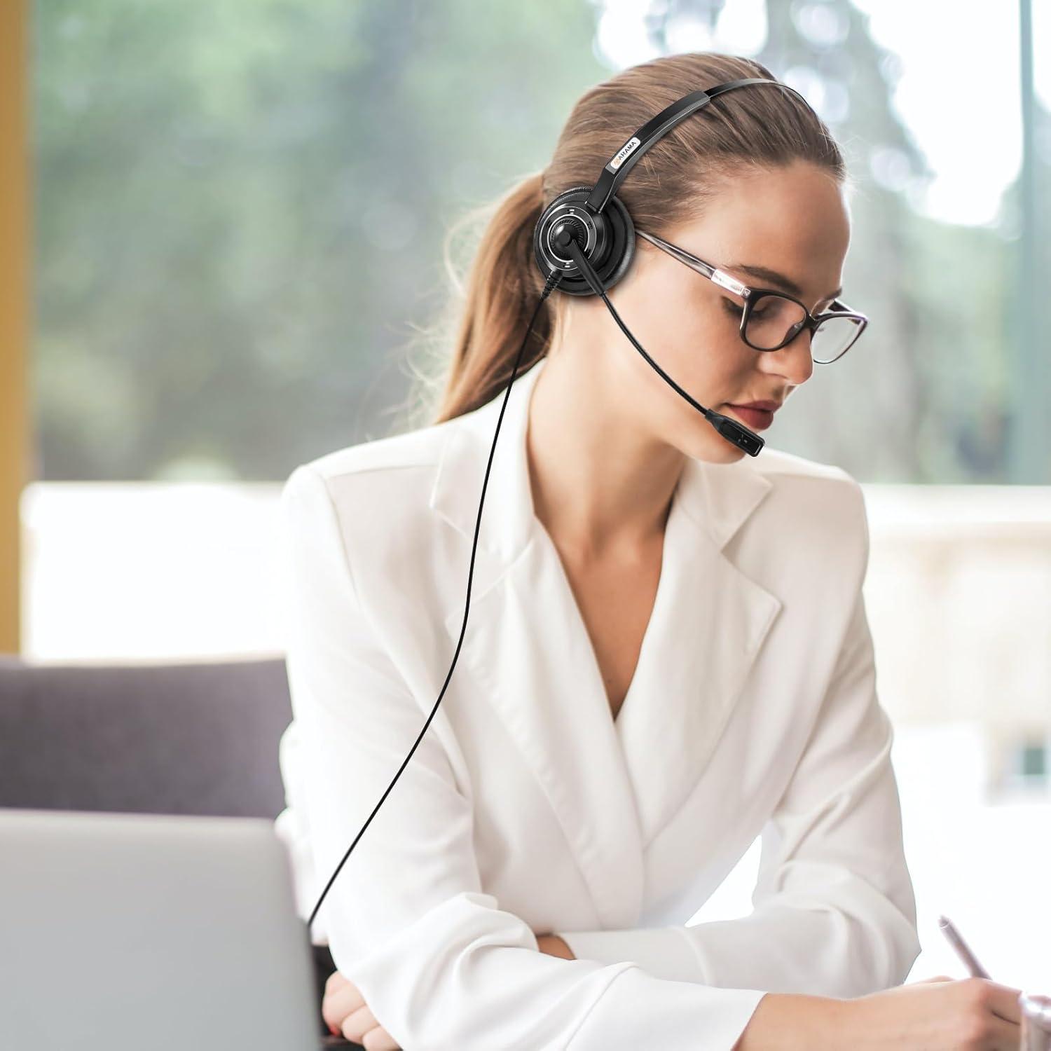 Auricular USB Arama A200USB con micrófono cancelador de ruido