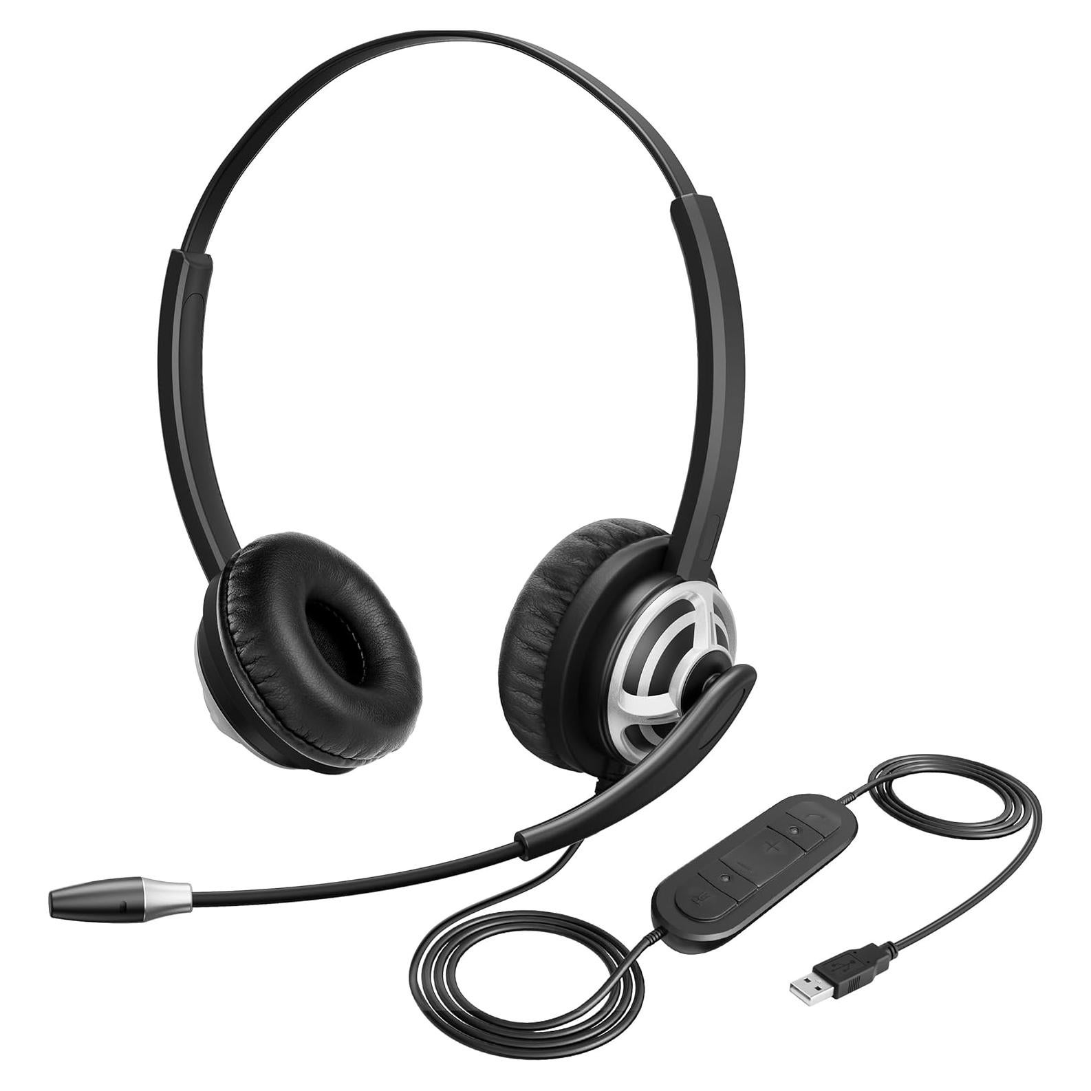 Auriculares USB MKJ con Micrófono Cancelación Ruido - Ergonomía