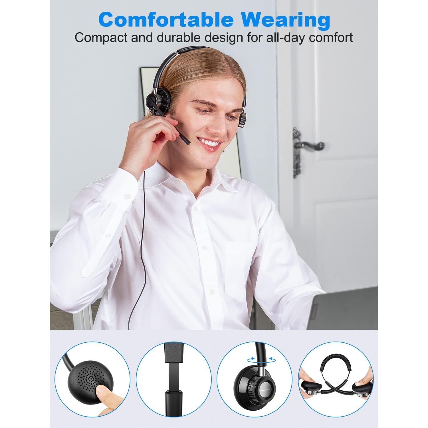 Auricular USB New Bee H362 con micrófono y control de volumen