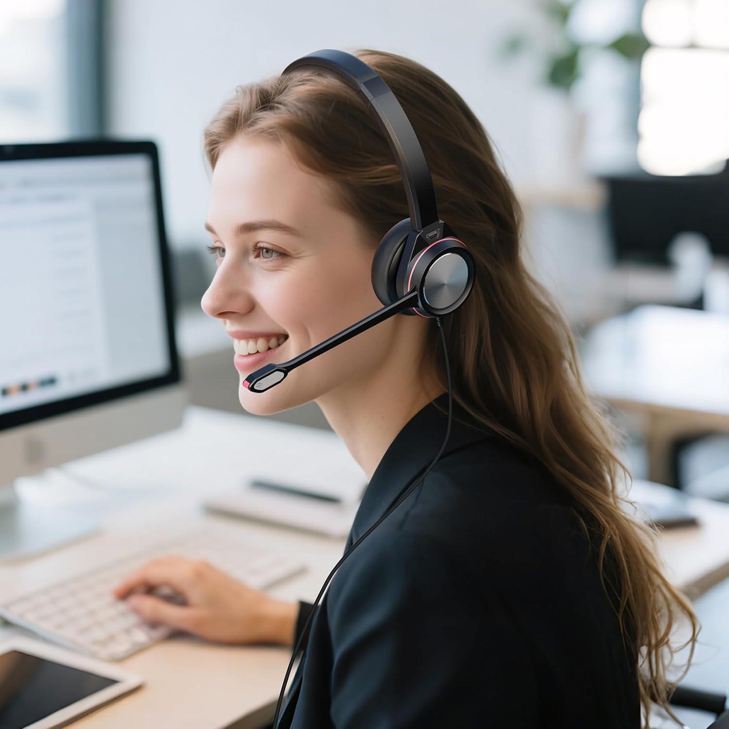 Auricular con micrófono Jiade Pro para PC USB/3.5mm Type-C