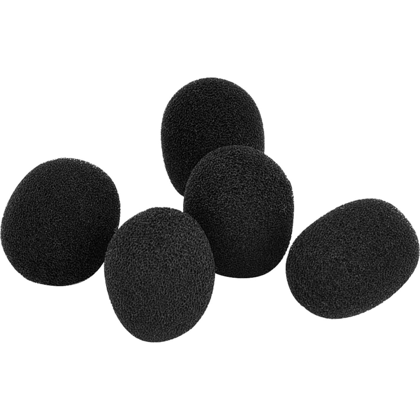 5 Filtros Antiviento eBoot para Micrófonos de Solapa - Negro