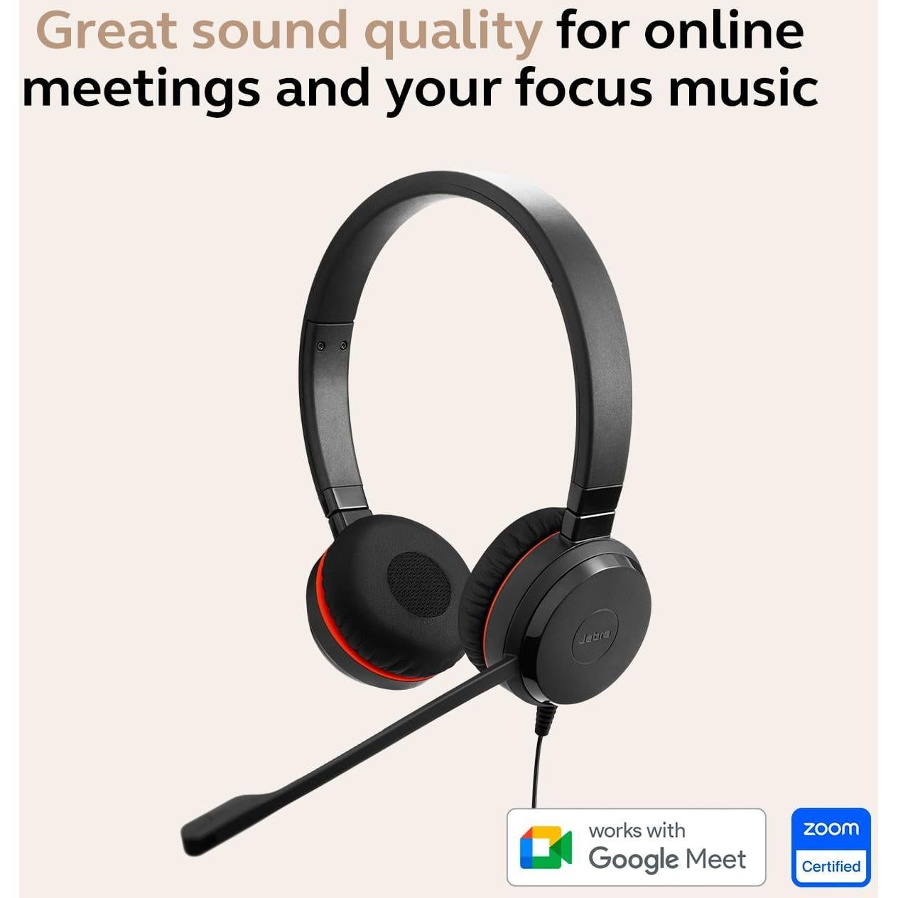 Auricular Jabra Evolve 30 II con Micrófono y Cancelación de Ruido