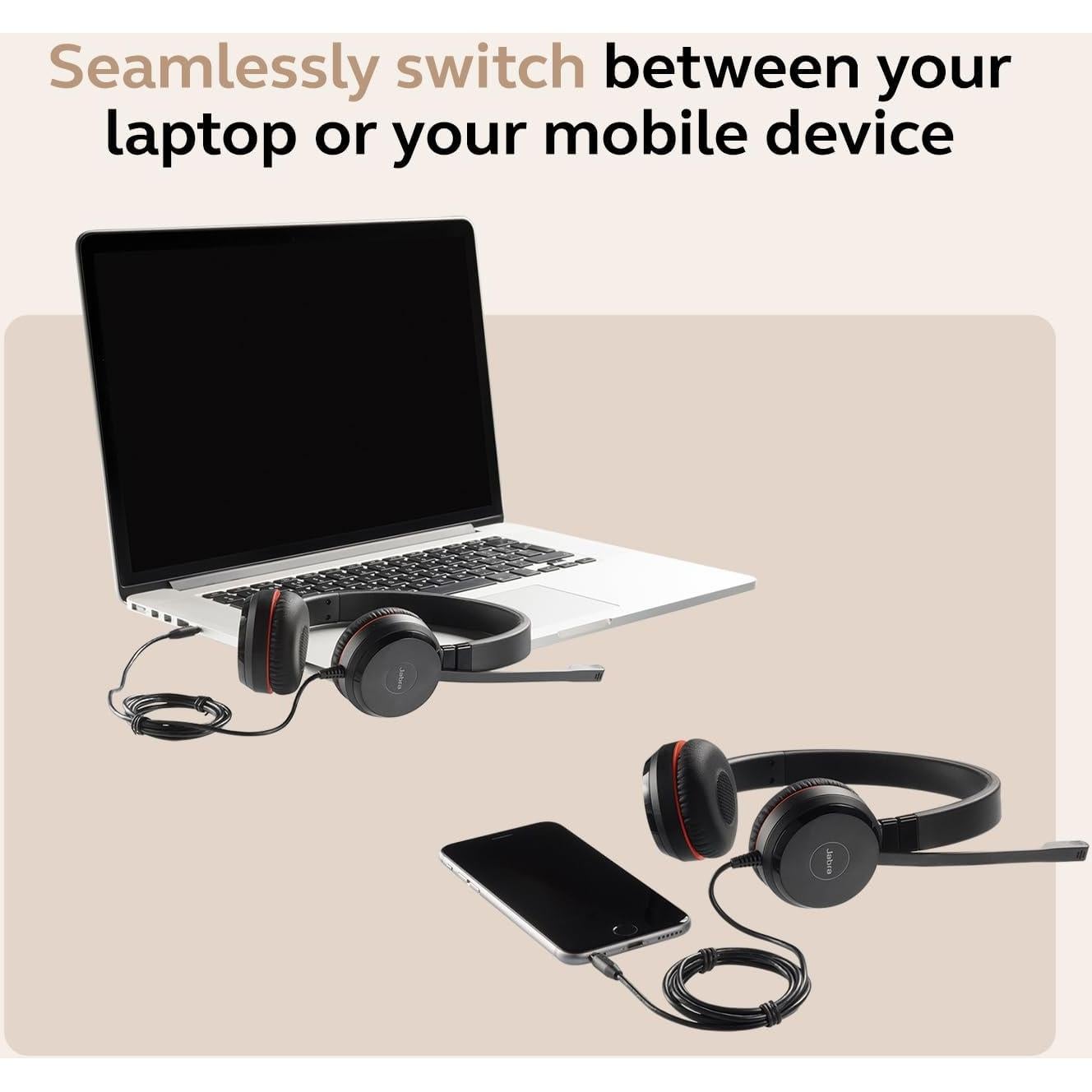 Auricular Jabra Evolve 30 II con Micrófono y Cancelación de Ruido