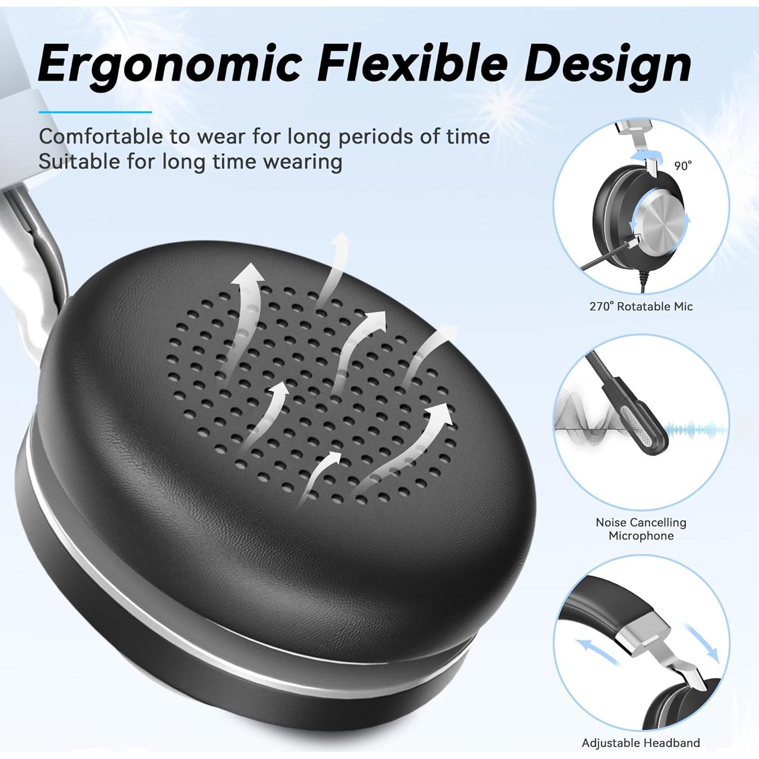 Auriculares USB Wantek 882MFUSB con Micrófono y Cancelación de Ruido