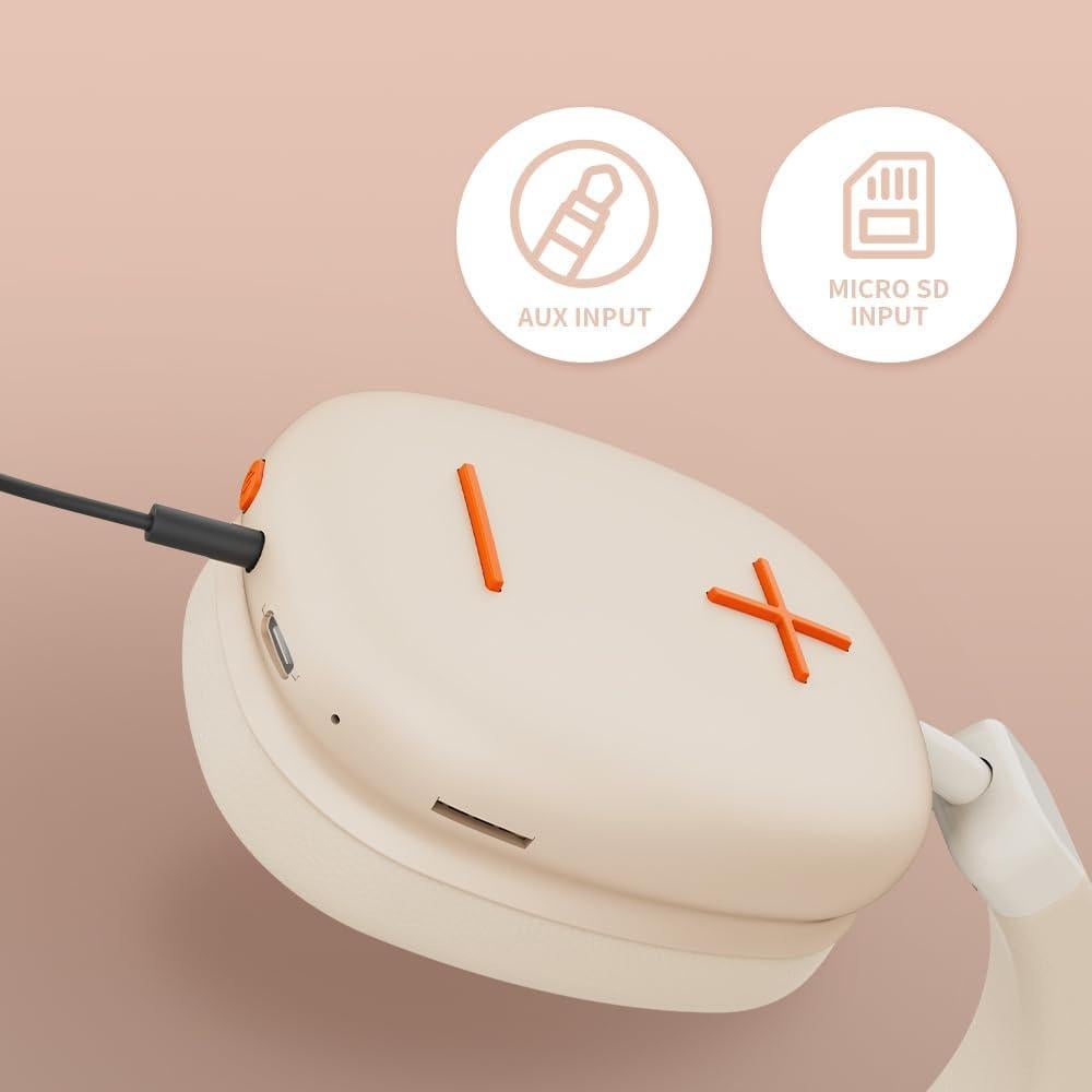 Auriculares Bluetooth Bingozones P37 Max Beige 80h Inalámbricos