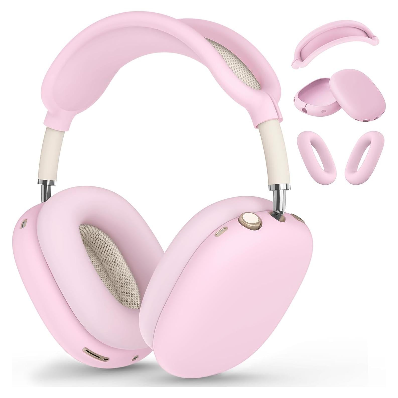 Funda de Silicona Rosa para AirPods Max - 4 en 1, Impermeable